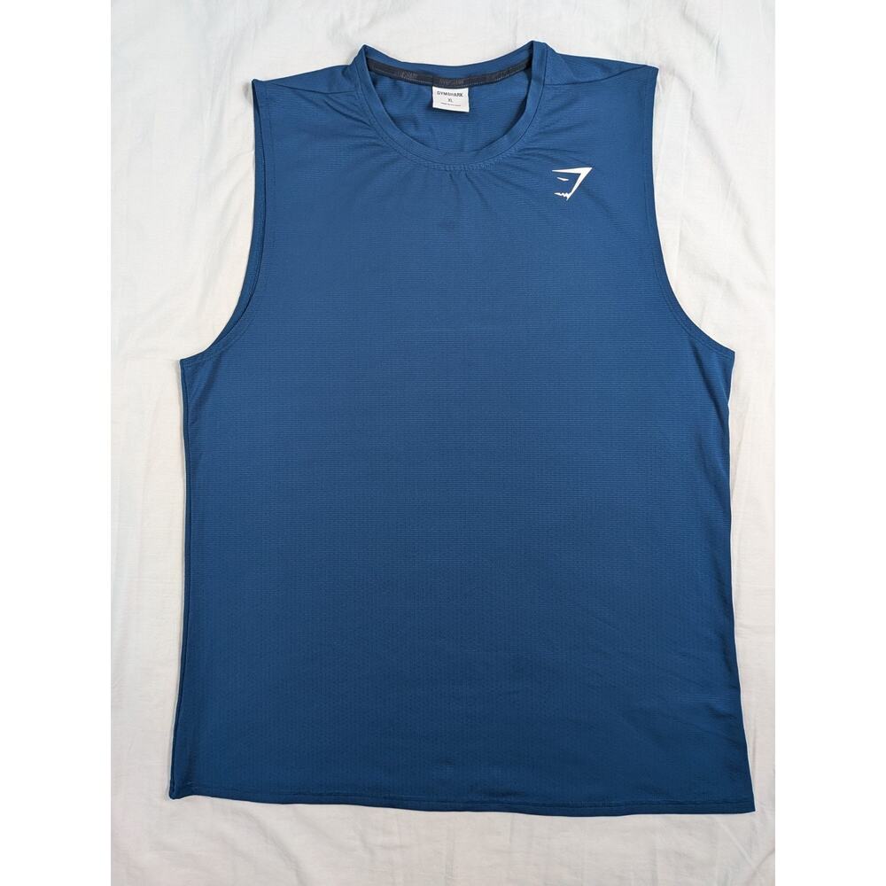 Gymshark Arrival Sleeveless Tee Men's XL Blue Workout Athletic T Shirt GMSR4745
